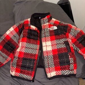 The North Face Kids Puffer Jacket - Red, Black, and White